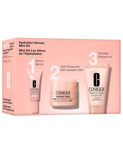 Clinique 3-pc. Hydration Heroes Mini Moisture Surge Skincare Set In Transparent