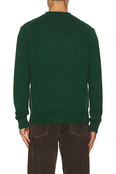 Polo Ralph Lauren Long Sleeve Cotton Linen Society Bear Rollneck Sweater In Green