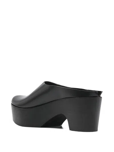 Daniela Gregis Leather Mules In Black