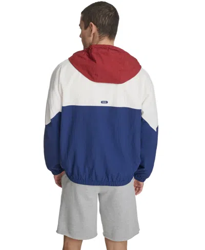 Champion Men's Packable Windbreaker Jacket In Blue