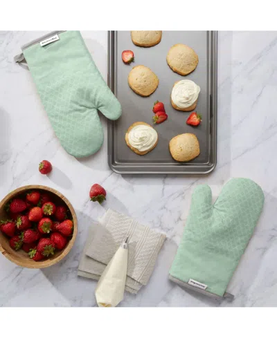 Kitchenaid Asteroid Oven Mitt Set, 2 Piece In Green