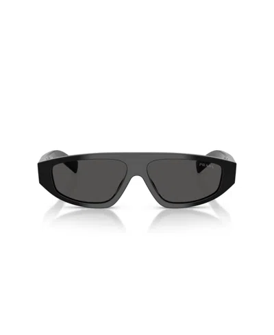 Prada 0pr C02s Angular Black Sunglasses In Black