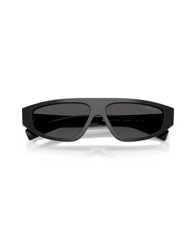 Prada 0pr C02s Angular Black Sunglasses In Black