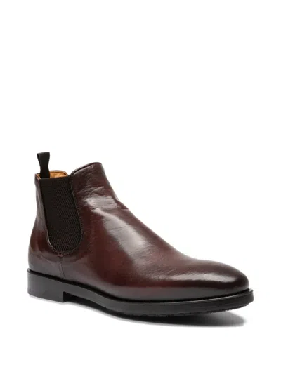 Officine Creative Elasticated Leather Boots In Brown