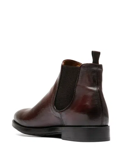 Officine Creative Elasticated Leather Boots In Brown