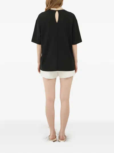 Eleh Open Back T-shirt In Black