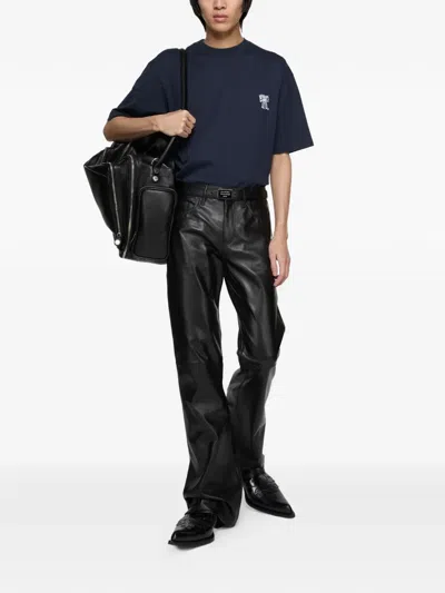 Acne Studios Logo T-shirt In Blue