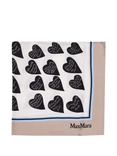 Max Mara Heart-print Scarf In Multi