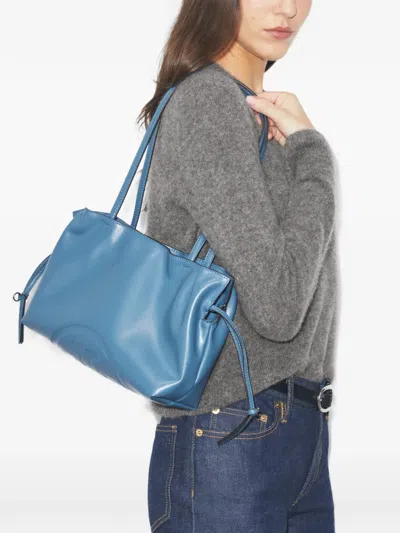 Tory Burch Ella Small Drawstring Tote In Blue