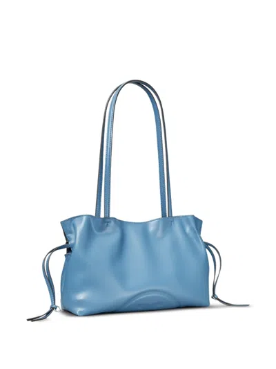 Tory Burch Ella Small Drawstring Tote In Blue