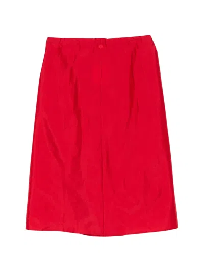 Samuel Gui Yang Drawstring A-line Skirt In Red