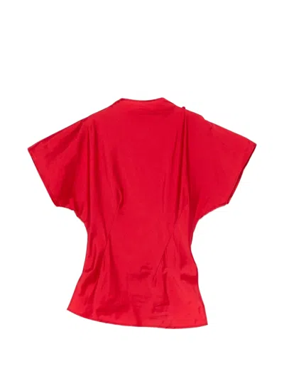Samuel Gui Yang Draped Top In Red