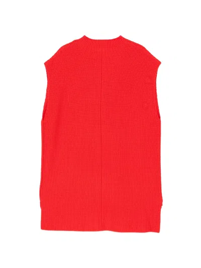 Samuel Gui Yang Buttoned Knitted Top In Red