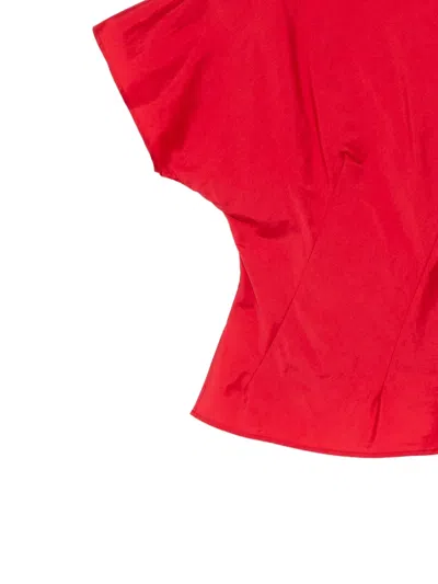 Samuel Gui Yang Draped Top In Red
