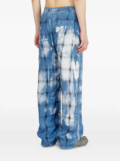 Diesel P-olly Check-pattern Trousers In Blue