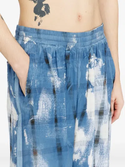 Diesel P-olly Check-pattern Trousers In Blue