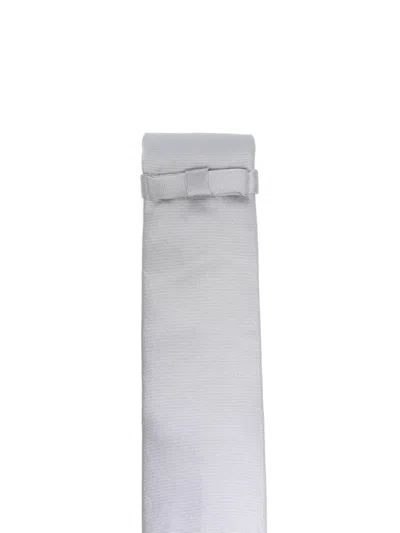 Givenchy Plain Bow-detail Tie In White