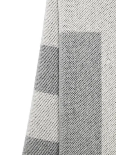 Givenchy Large Scarf Contrasting Border Geometric Pattern In Gray