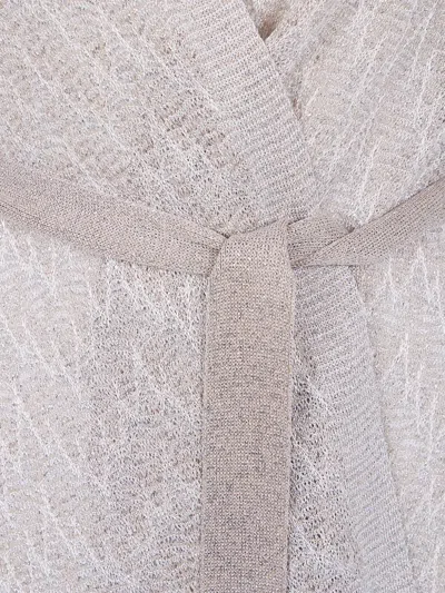 D Exterior Zigzag-pattern Jacket In Neutral