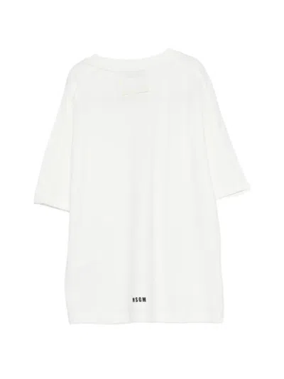 Msgm Short-sleeve T-shirt In White