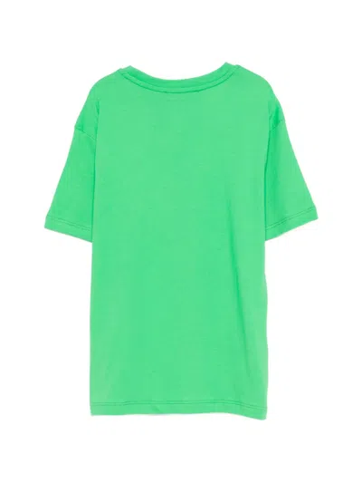 Msgm Logo-patch T-shirt In Green