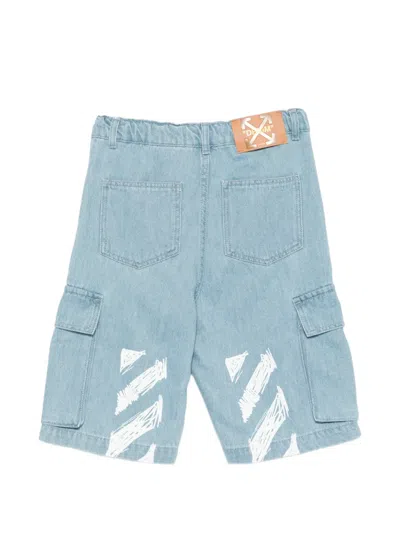 Off-white Cargo-pocket Shorts In Blue