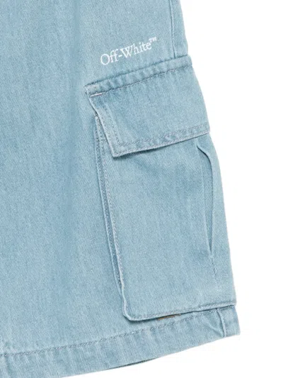 Off-white Cargo-pocket Shorts In Blue