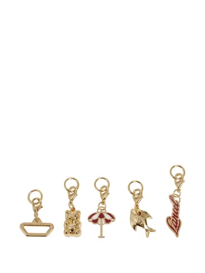 Lancel Beach Charm Set In Red