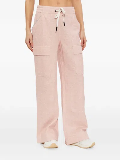 Moncler Drawstring Cargo Trousers In Pink