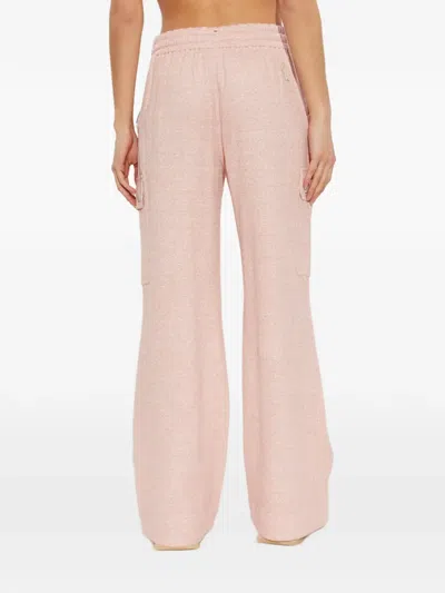 Moncler Drawstring Cargo Trousers In Pink