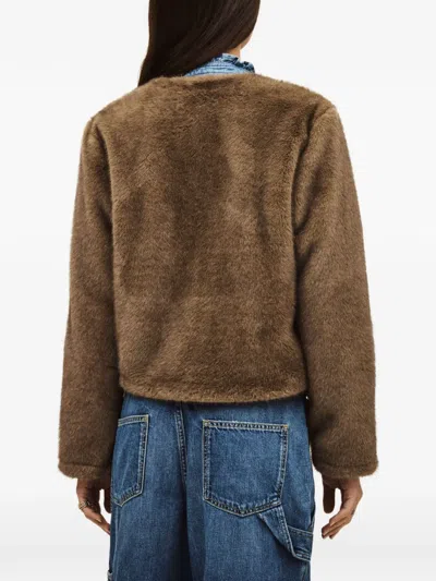Ba&sh Basil Buttoned Jacket In Brown
