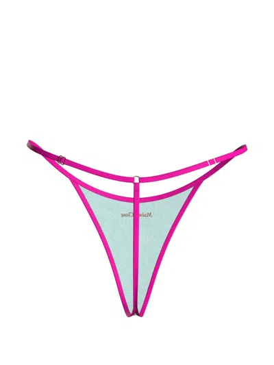 Maison Close Panorama Micro Thong In Blue