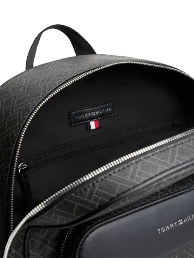 Tommy Hilfiger Geometric Backpack In Black
