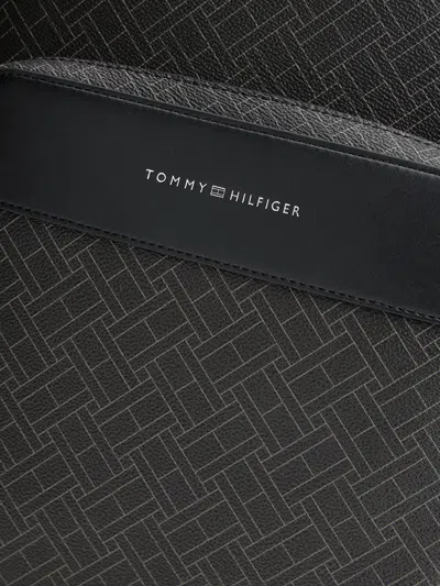 Tommy Hilfiger Geometric Backpack In Black