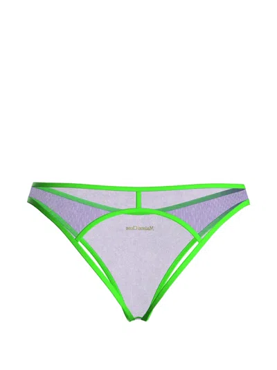 Maison Close Panorama Open-back Briefs In Green