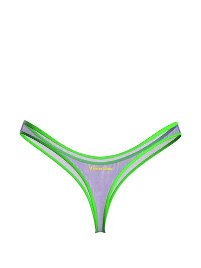 Maison Close Panorama High-cut Thong In Multi