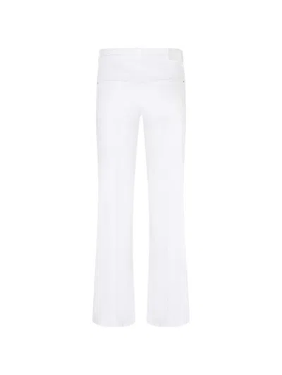 Cambio White Flared Jeans In White