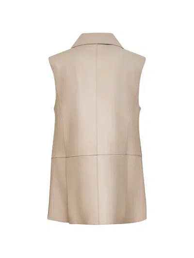 P.a.r.o.s.h Double-breasted Vest In Neutral