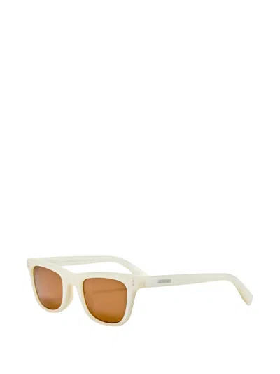 Jacquemus Square Frame Sunglasses In White