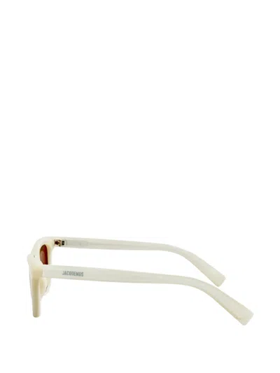 Jacquemus Square Frame Sunglasses In White