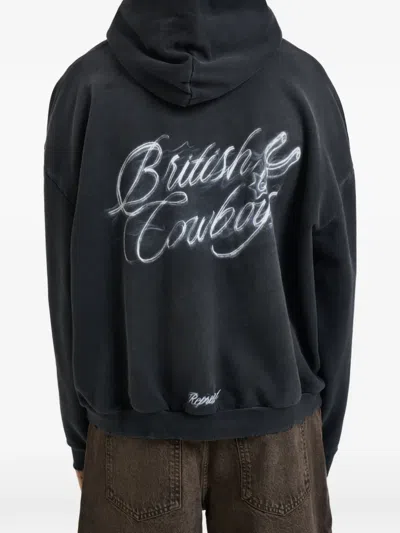 Represent Stylish Stained Sweater For Men In Black