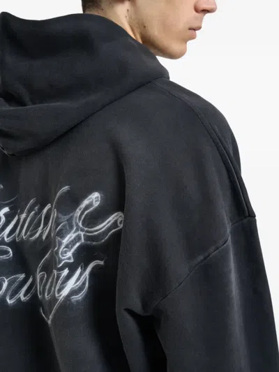 Represent Stylish Stained Sweater For Men In Black