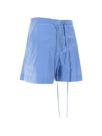 P.a.r.o.s.h Tailored Shorts Featuring Practical Side Pockets In Blue