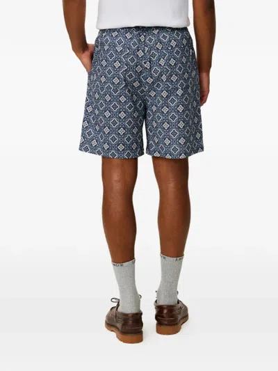Les Deux Harry Arabesque Drawstring Shorts In Brown