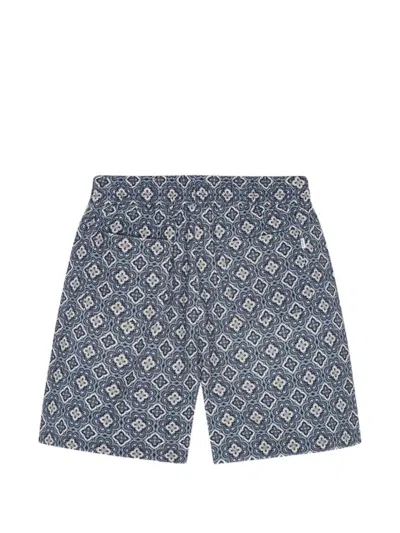Les Deux Harry Arabesque Drawstring Shorts In Brown