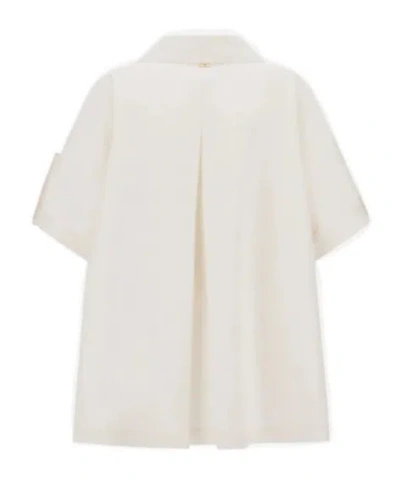 Herno Double Breasted Coat In White