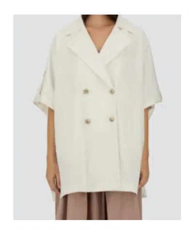 Herno Double Breasted Coat In White