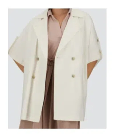 Herno Double Breasted Coat In White