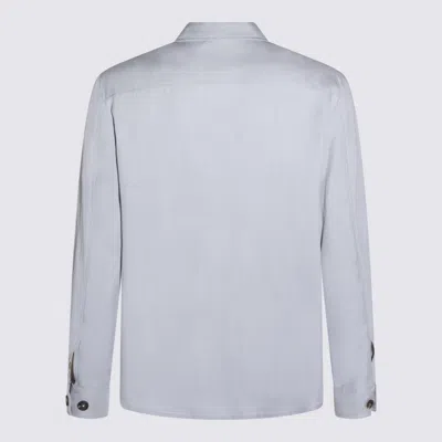 Eleventy Long Sleeved Button-fastened Jacket In Blue