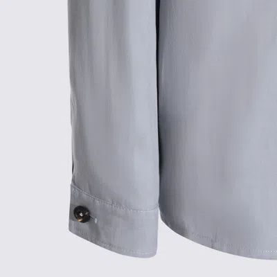 Eleventy Long Sleeved Button-fastened Jacket In Blue